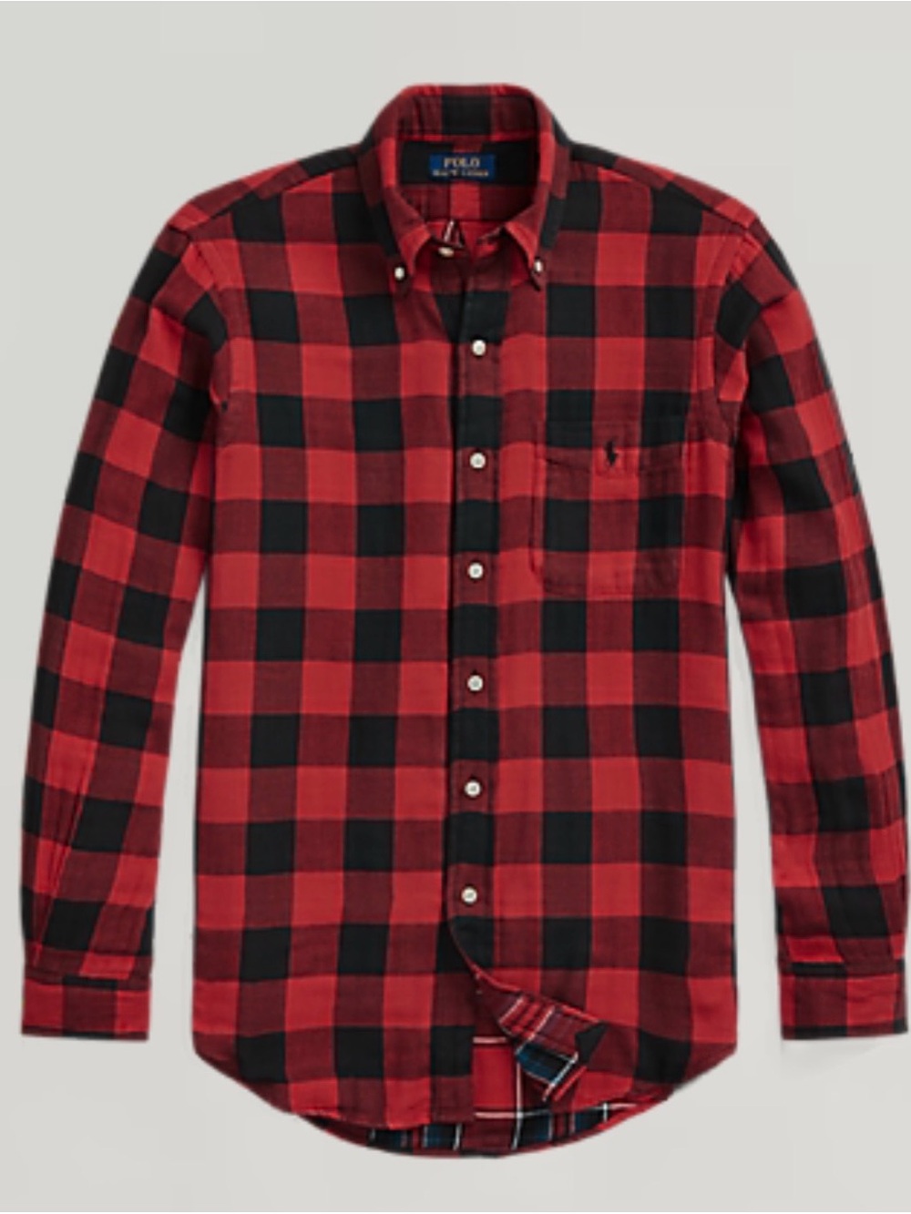 Polo Ralph Lauren Men's Classic Fit Checked Double-Faced Shirt Size Large $138